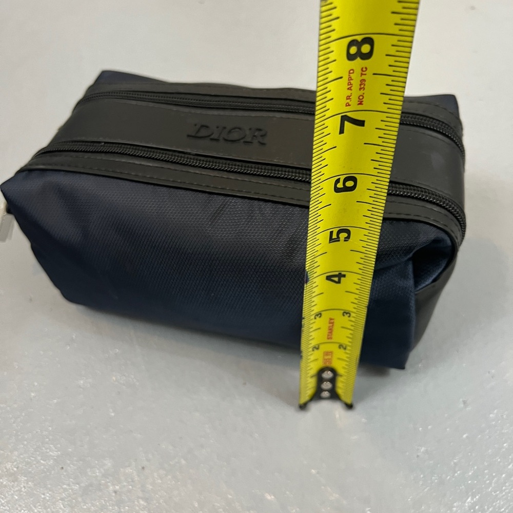 New Christian Dior Navy Blue Nylon Double Compartment Cosmetic Bag - Picture 6 of 10